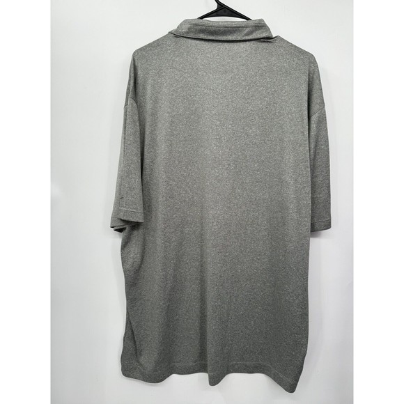 Nike Golf Sport Dri-Fit Heather‎ Polo Shirt Heather Grey XL With Company Logo - Picture 5 of 7